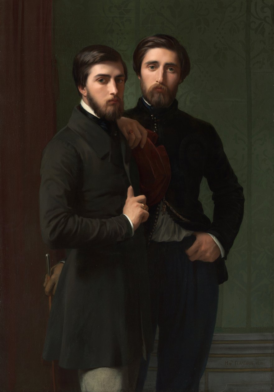 René-Charles Dassy og hans bror Jean-Baptiste-Claude-Amédé Dassy, ​​1850 av Hippolyte Flandrin
