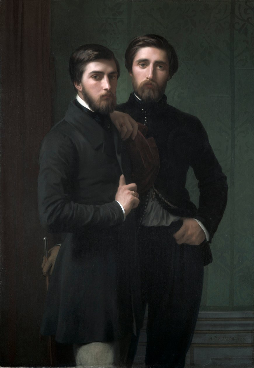 René-Charles Dassy og hans bror Jean-Baptiste-Claude-Amédé Dassy, ​​1850. av Hippolyte Jean Flandrin