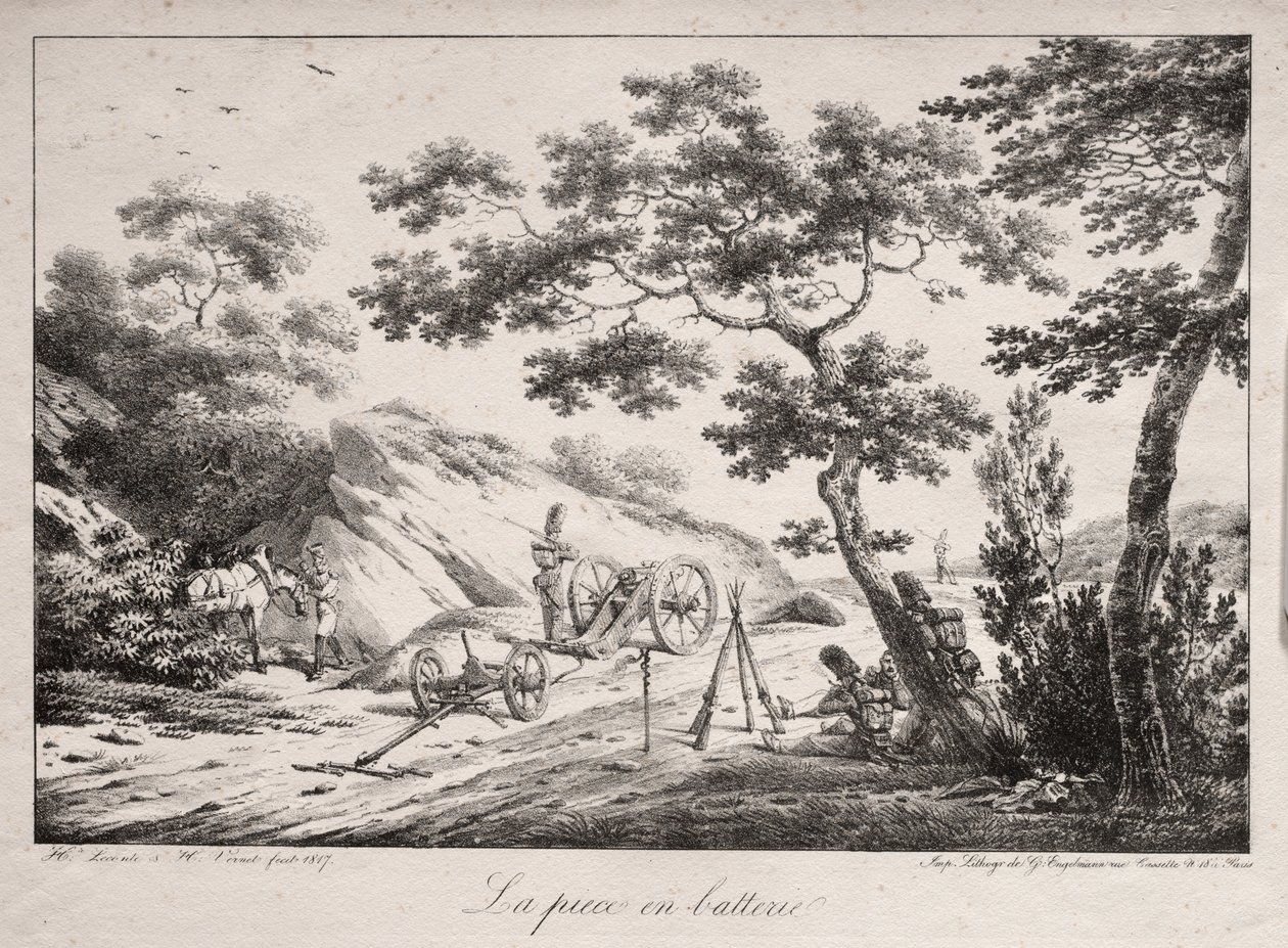 Canon klar til å skyte av Hippolyte Lecomte