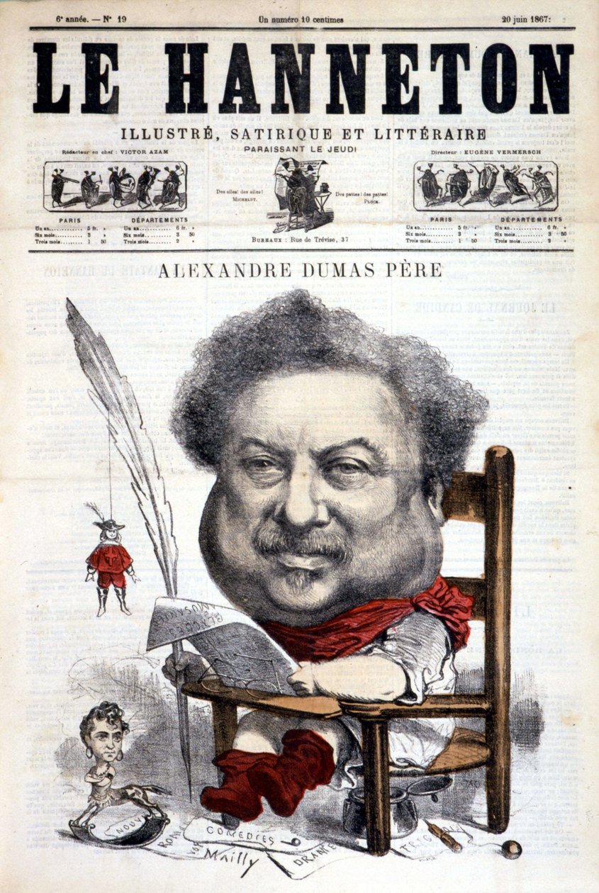 Alexandre Dumas far - i "" Le Hanneton"" fra 20.06.1867 av Hippolyte Mailly