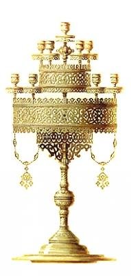 Design for en kandelaber av Hippolyte Monighetti