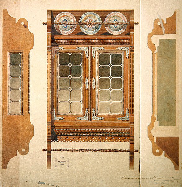 Design for en kommode av Hippolyte Monighetti