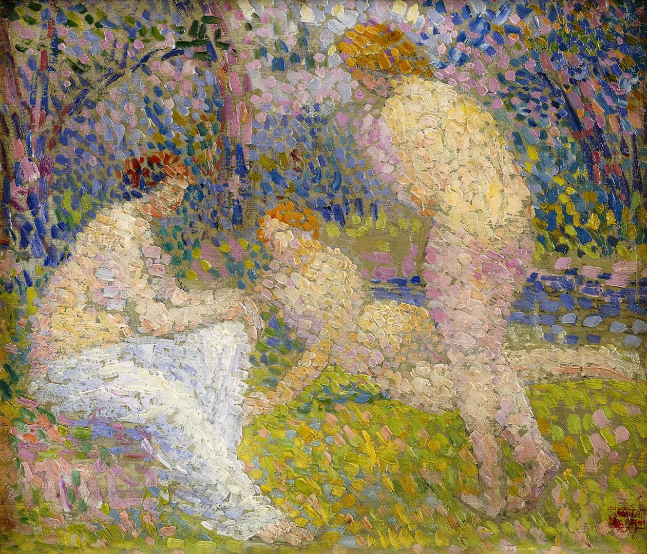 Badegjester; Svømmere, av Hippolyte Petitjean