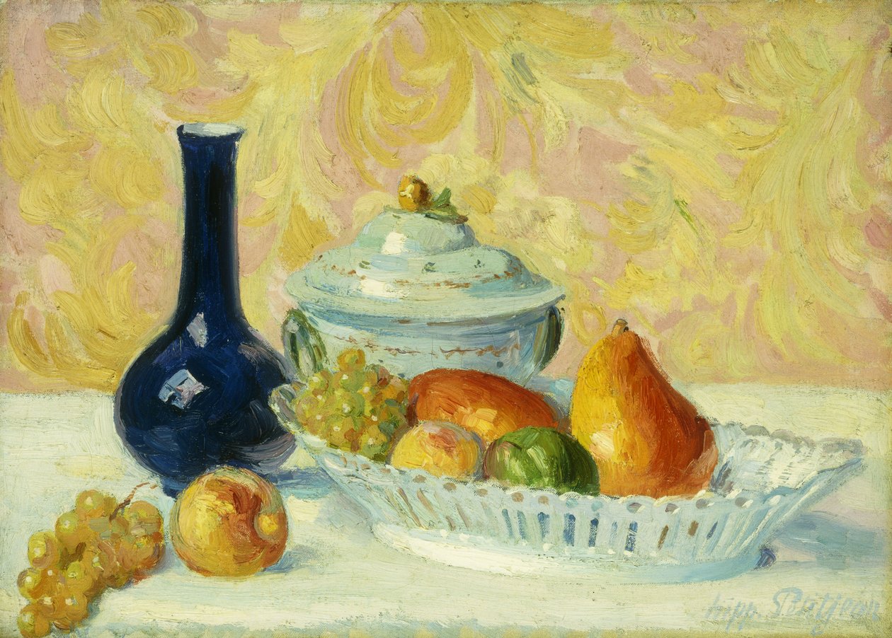 Stilleben med frukt; Nature Morte aux Fruits, av Hippolyte Petitjean