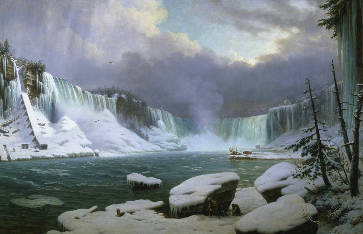 Niagara Falls om vinteren av Hippolyte Sebron