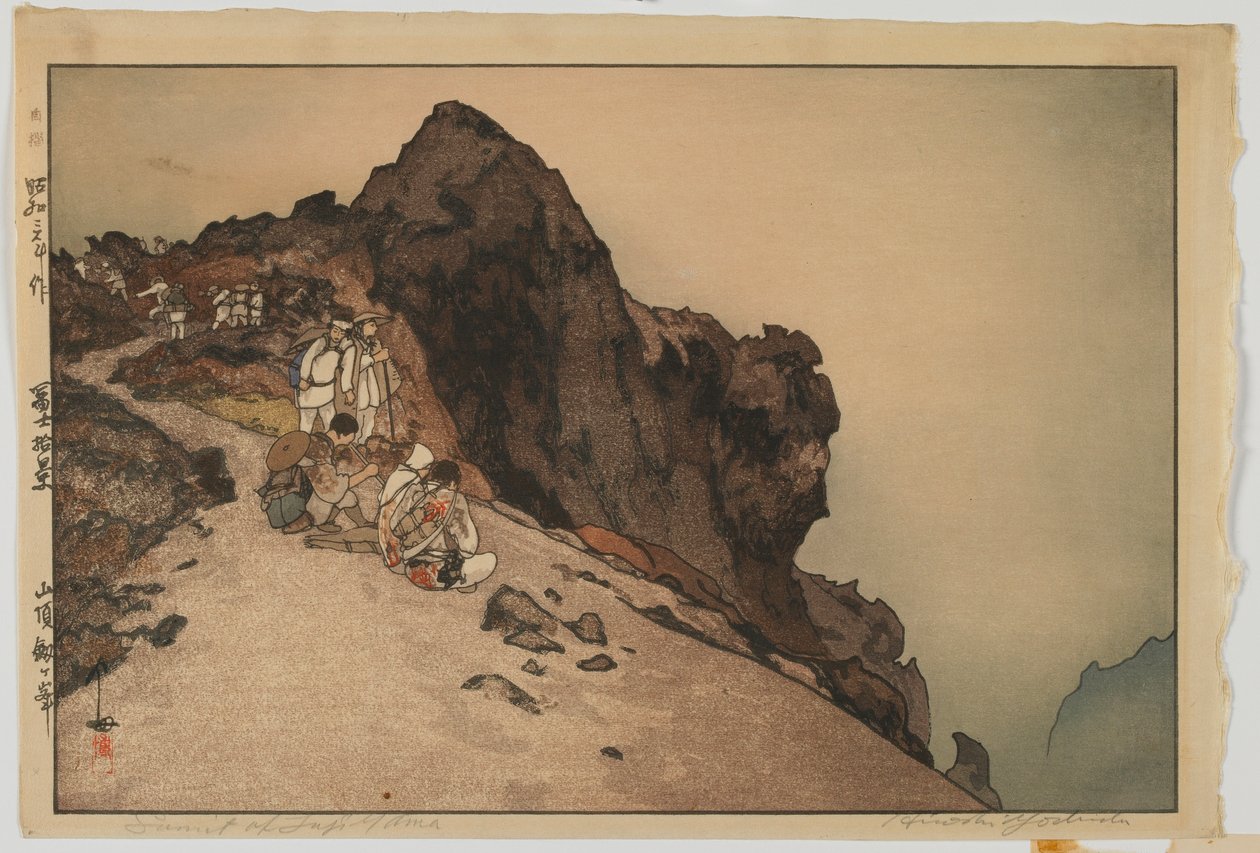 Summit of Fuji, fra serien, Ten Views of Mount Fuji, Showa-tiden av Hiroshi Yoshida