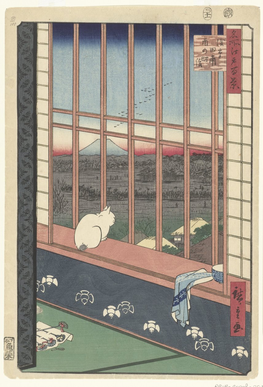 Asakusa rismarker og Torinomachi-festivalen av Hiroshige (I) , Utagawa