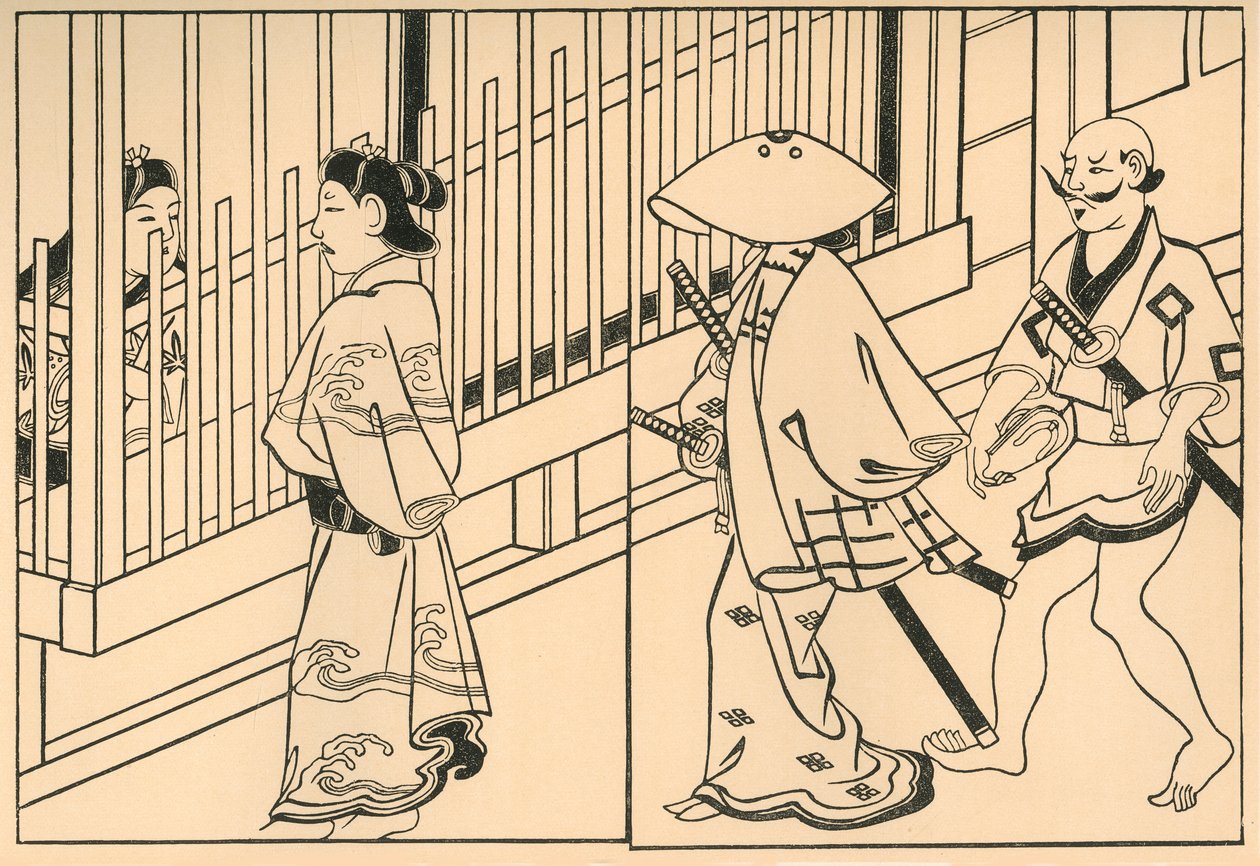Courtesans, 1661, 1924. av Hishikawa Moronobu