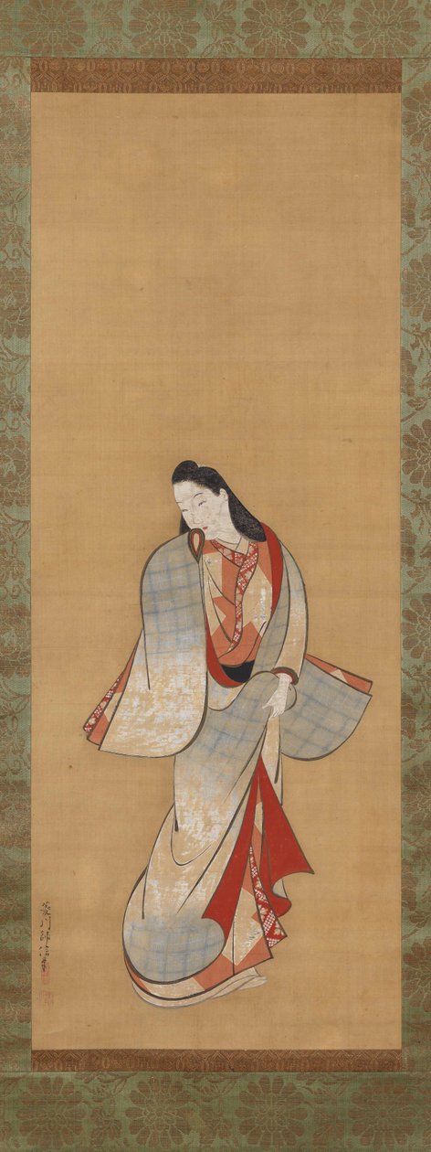Stehende Schönheit av Hishikawa Moronobu