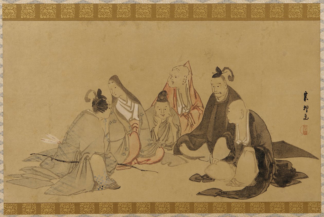 De seks udødelige poetene, Edo-perioden, slutten av 1700-begynnelsen av 1800-tallet. av Hishikawa Sori