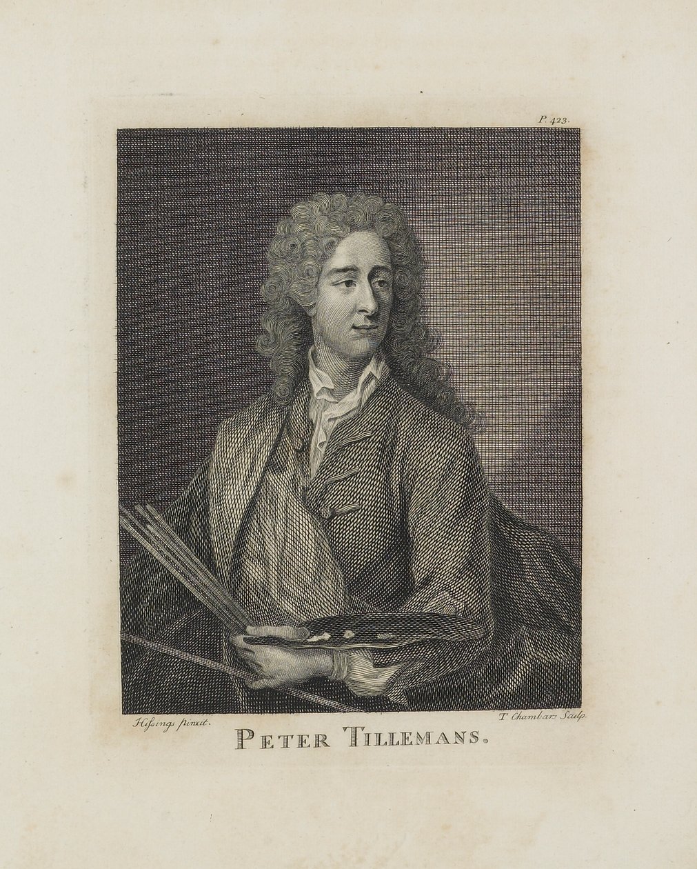 Peter Tillemans, gravert av Thomas Chambars (1724-89), ca. 1762 av Hissings
