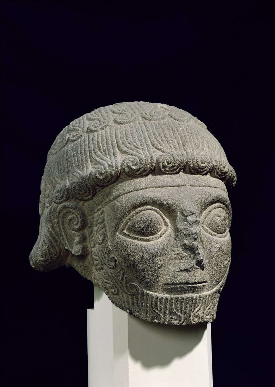 Hodet til en gud, fra Barak i Tyrkia, 1700-1700-tallet f.Kr av Hittite