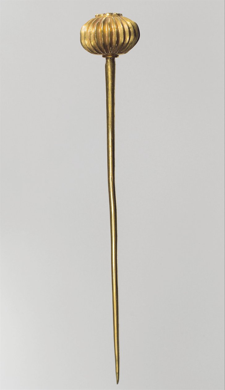Nål med sfærisk hode, ca. 1300-1200-tallet f.Kr. (gull) av Hittite