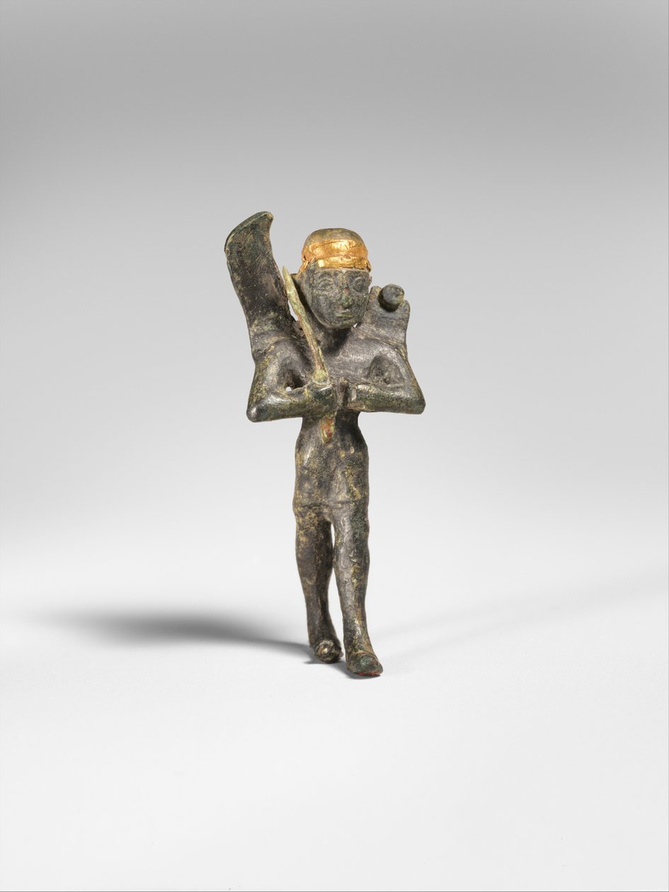 Bevinget guddom, ca. 1300 f.Kr. (bronse, gull) av Hittite