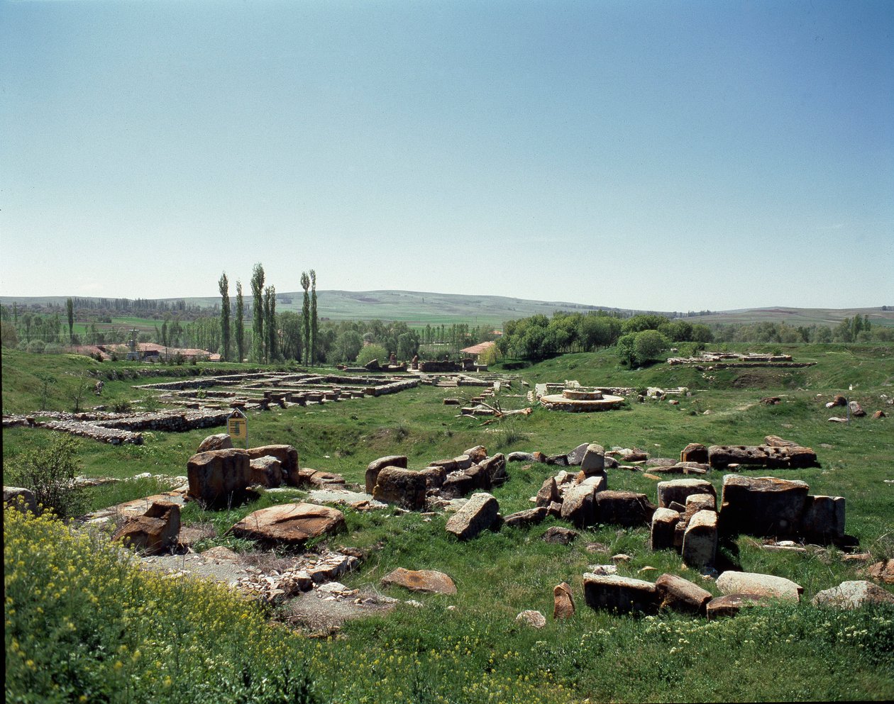 Utsikt over ruinene av stedet av Hittite Hittite