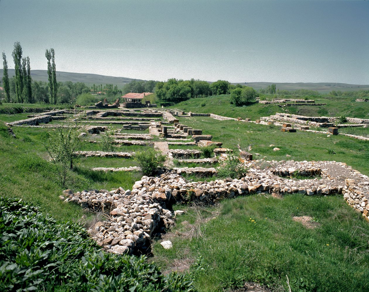 Utsikt over ruinene av stedet av Hittite Hittite