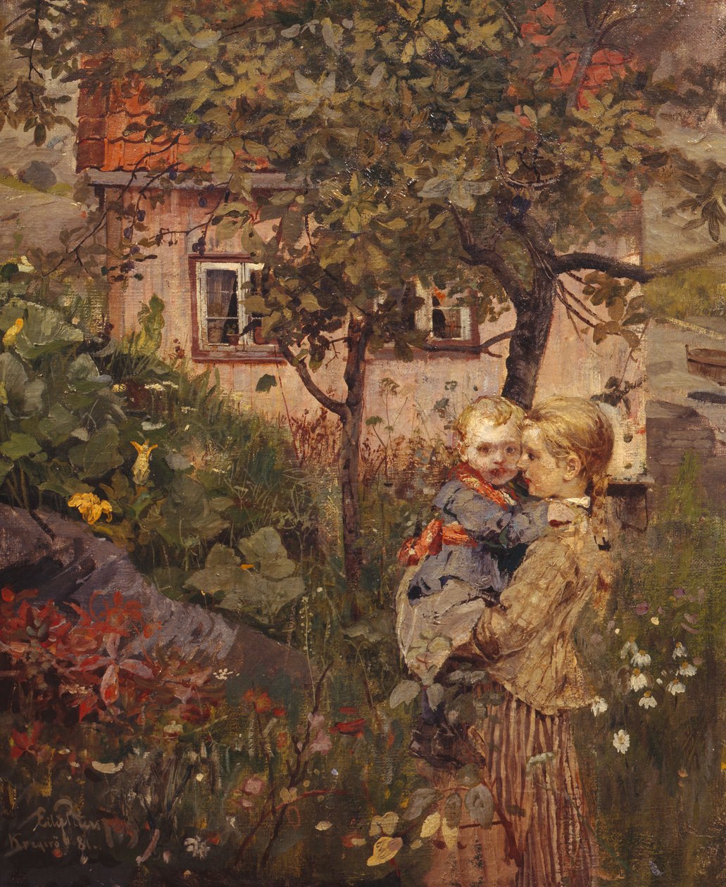 Barn i hagen av Hjalmer Eilif Emanuel Peterssen