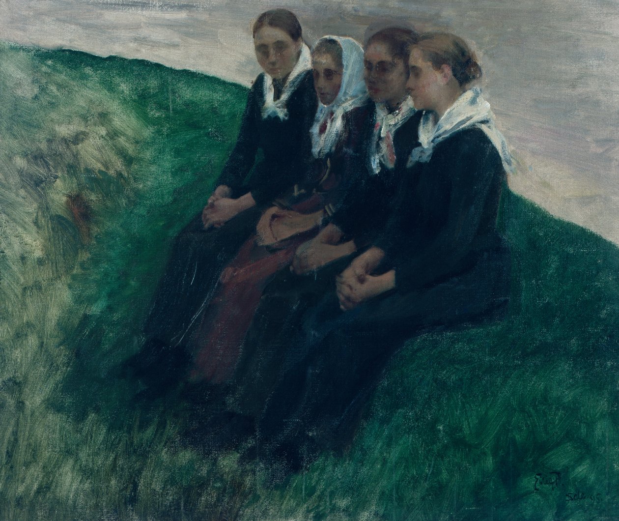 Fire venner av Hjalmer Eilif Emanuel Peterssen