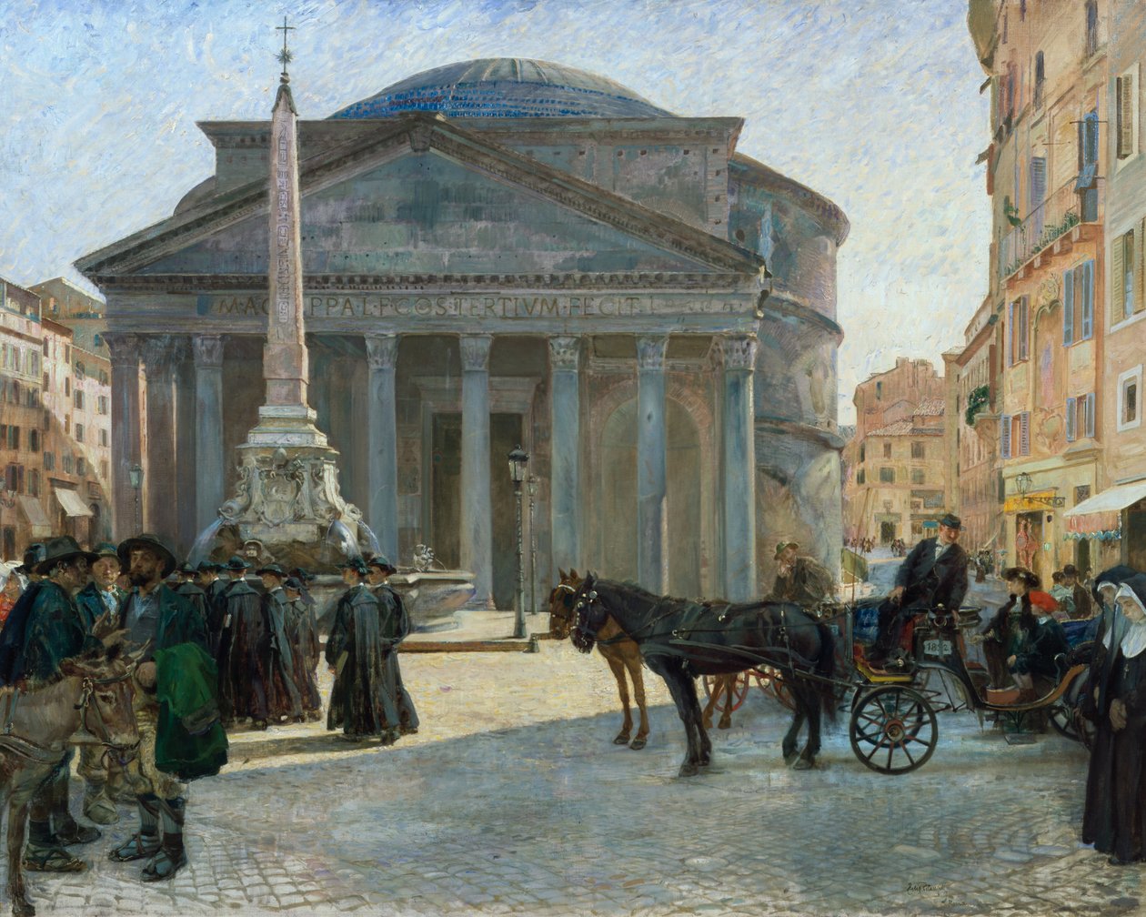Fra Pantheon-plassen i Roma av Hjalmer Eilif Emanuel Peterssen