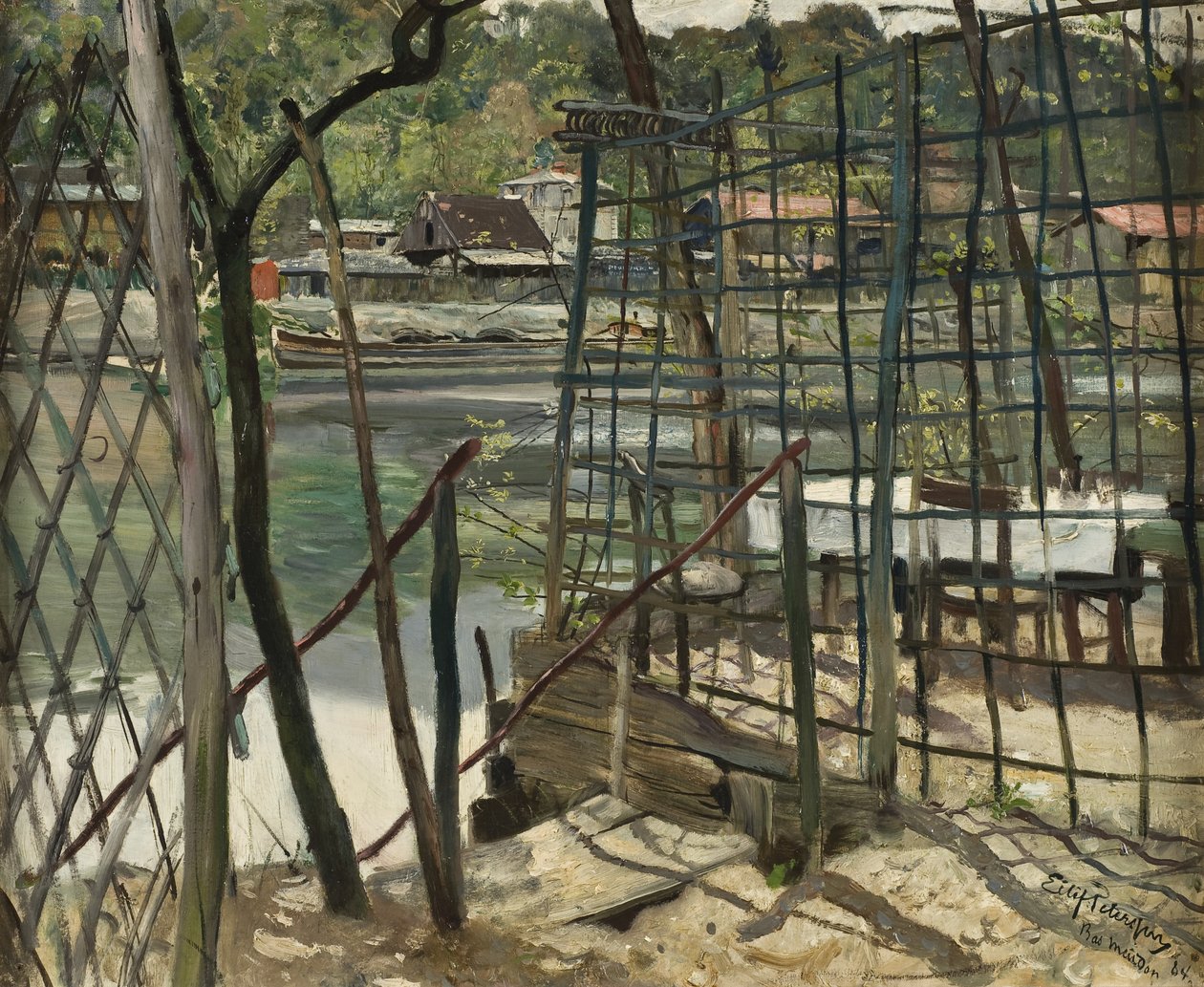 Landskap fra Meudon, Frankrike, 1884 av Hjalmer Eilif Emanuel Peterssen