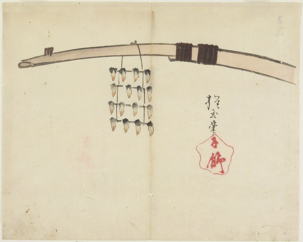 (Tørking av skalldyr), ca. 1830 av Hogyoku