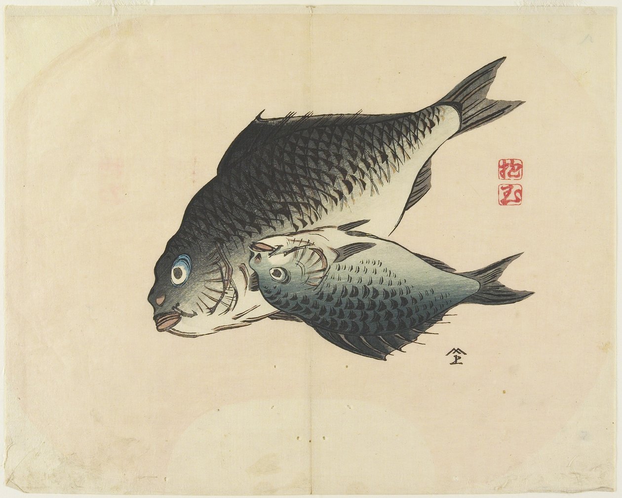 (Fiskepar), ca. 1830 av Hogyoku