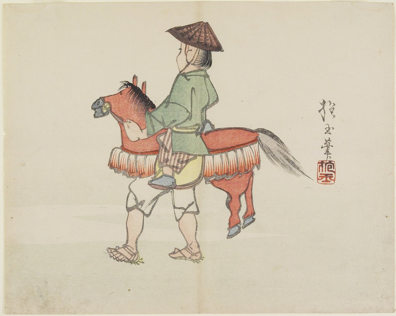 (Gateutøver med hestedrakt), ca. 1830 av Hogyoku