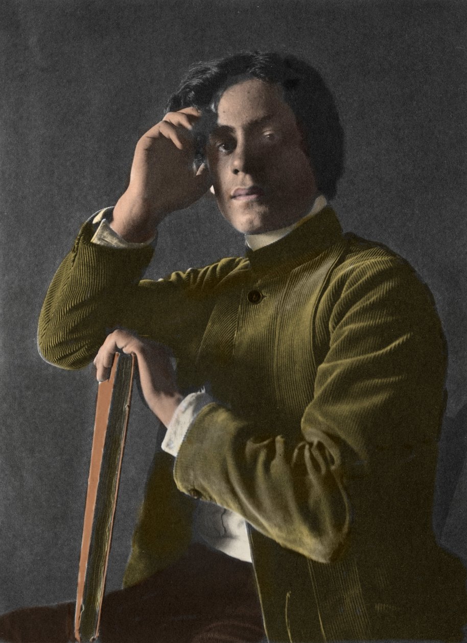Portrett av Gibran Khalil Gibran - 1833-1931 - foto av F. Holland Day (1864-1933) - av Holland Fred Day
