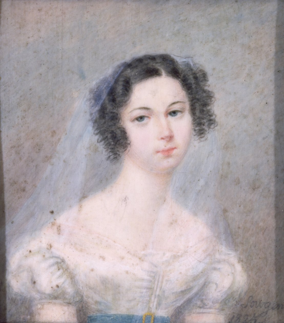 Miniatyr av Evelina Hanska (1801-82) 1825 (wc) av Holz von Sowgen