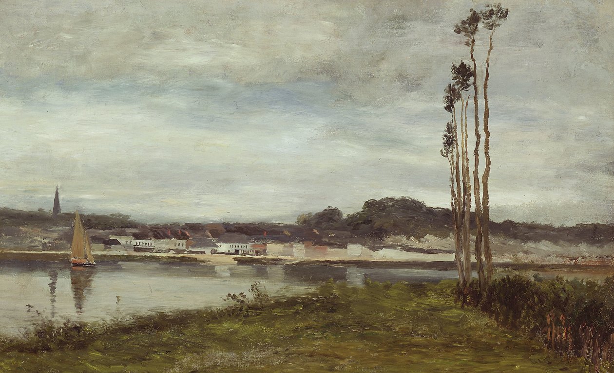 På Seinen, ca. 1895 (olje på lerret) av Homer Dodge Martin