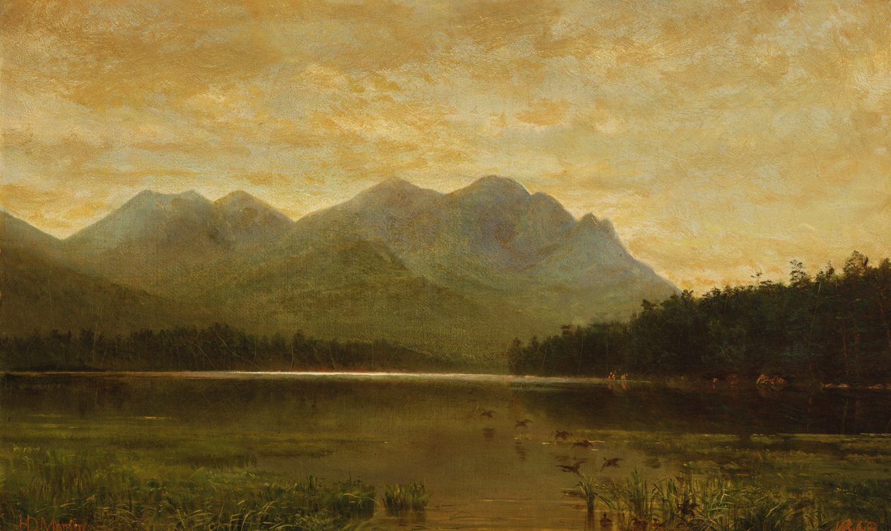 Øvre Ausable Lake, 1868. av Homer Dodge Martin
