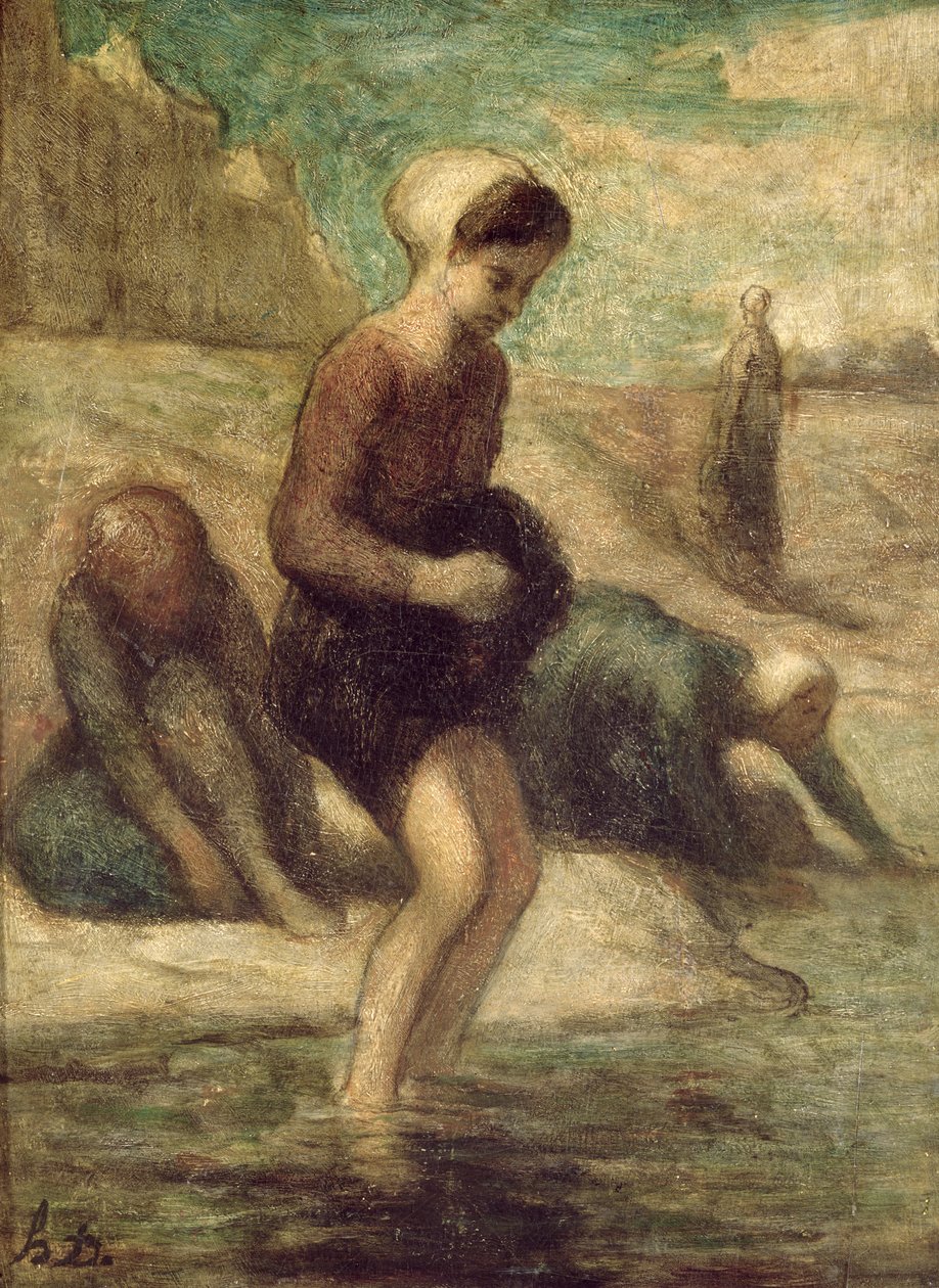 Ved vannkanten, ca. 1849-53 av Honoré Daumier
