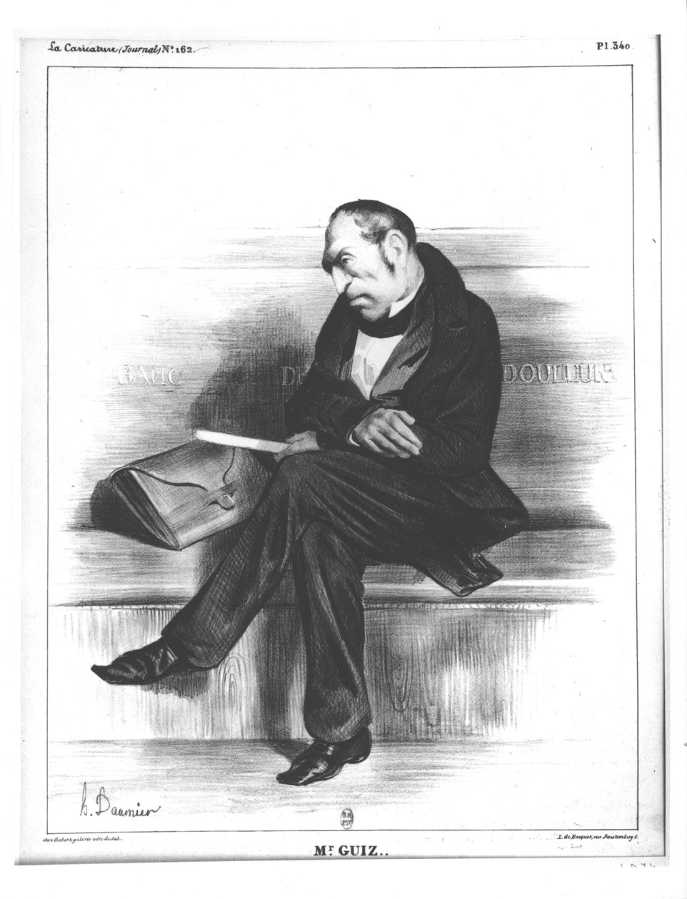 Karikatur av Francois Guizot (1787-1874), fra 