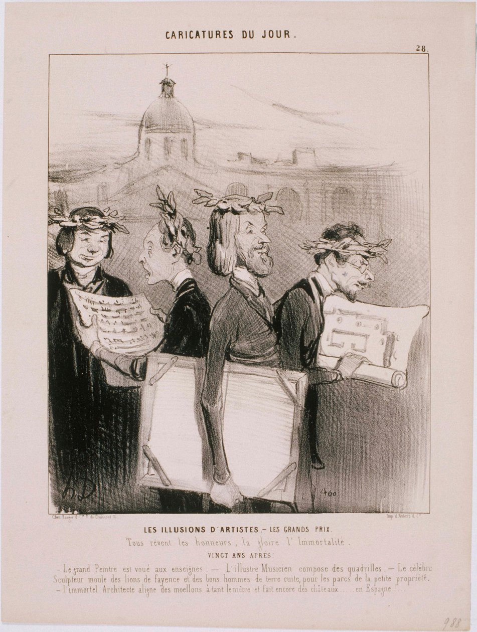 Dagens karikaturer - Les Illusions DArtistes av Honoré Daumier