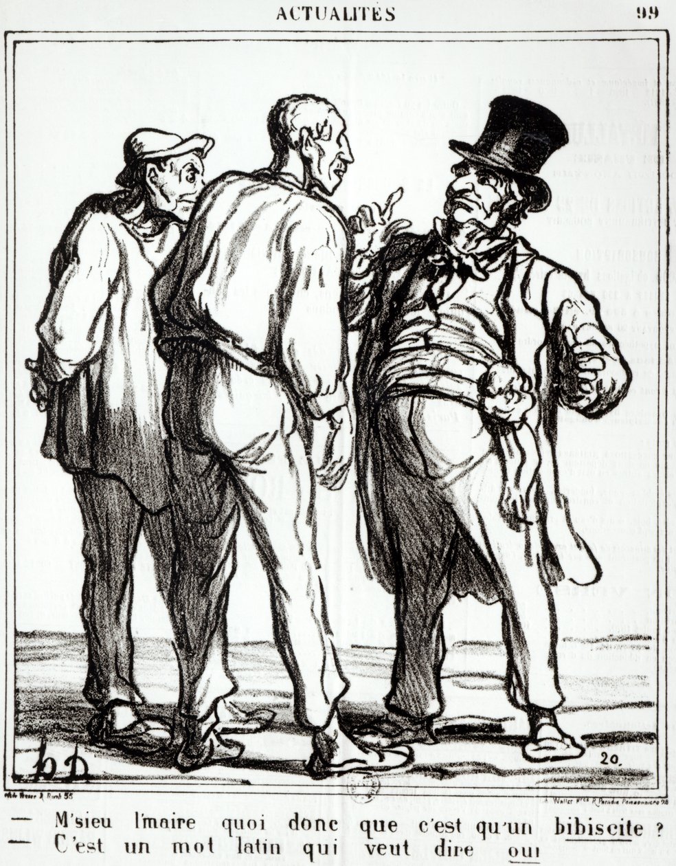 Tegneserie om folkeavstemningen 8. mai 1870, fra Journal 