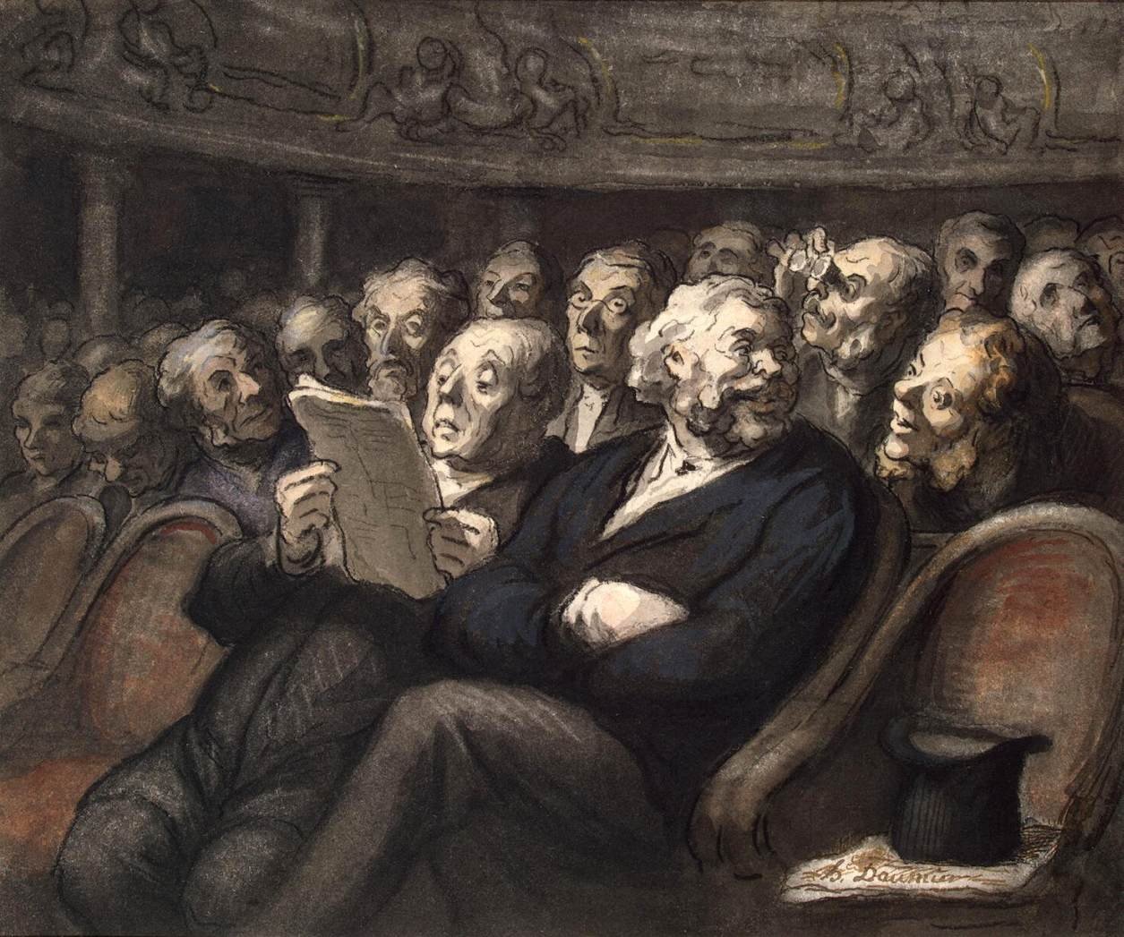 Paus på Comédie Française av Honoré Daumier