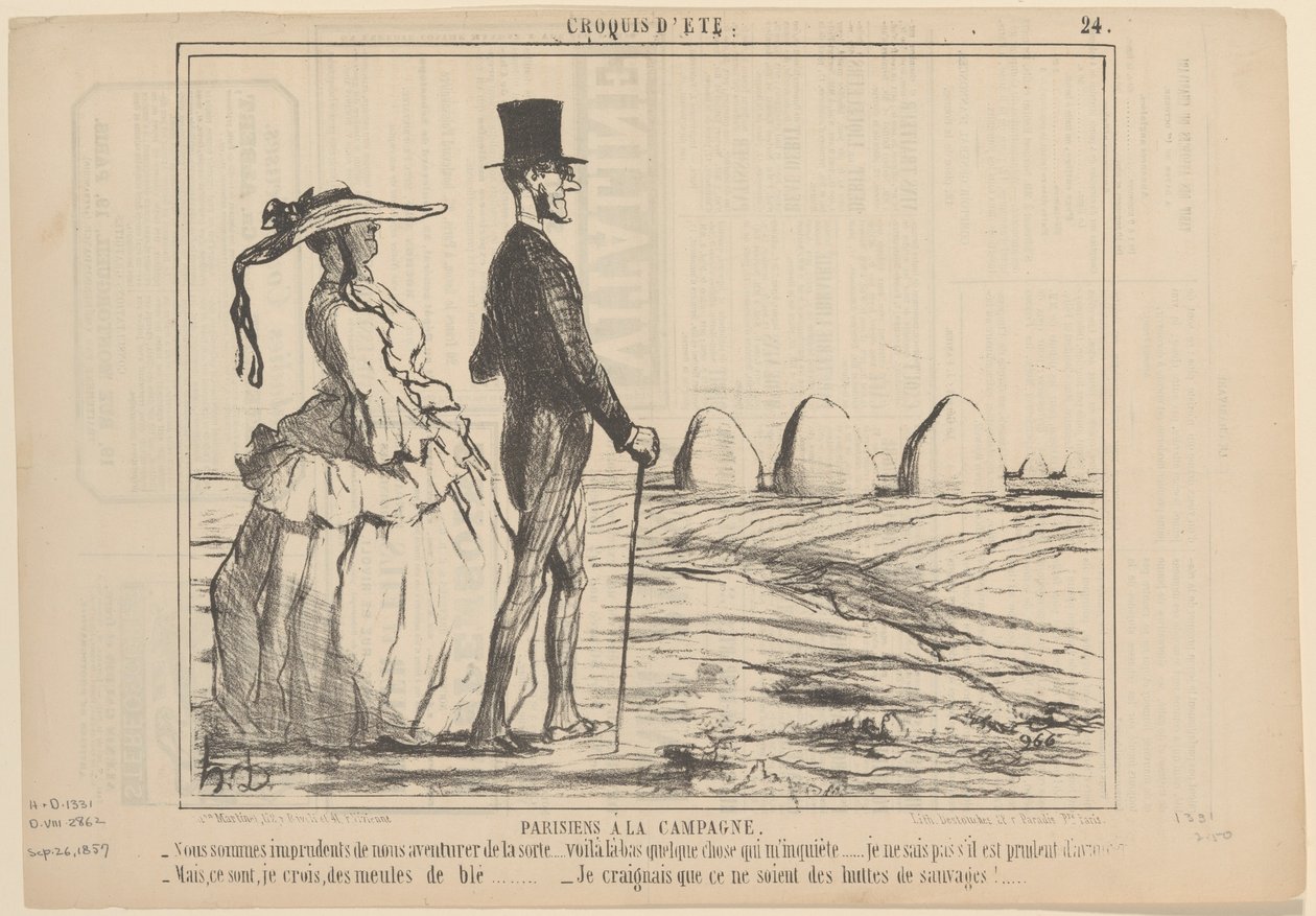Pariserne på landet av Honoré Daumier