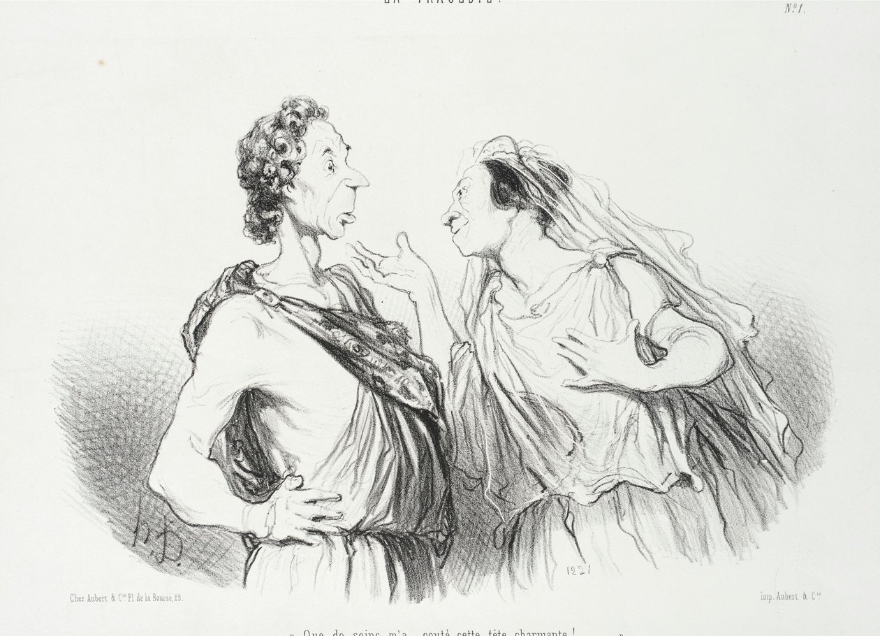 Hvilken omsorg har kostet meg dette sjarmerende hodet av Honoré Daumier