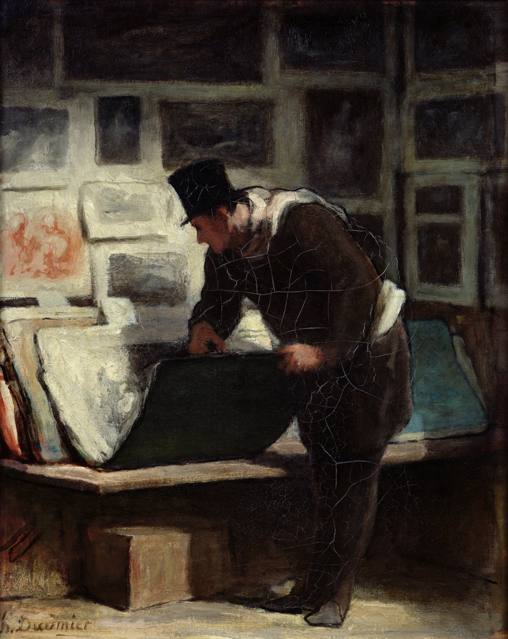 Samleren av graveringer, ca. 1860-62 av Honoré Daumier
