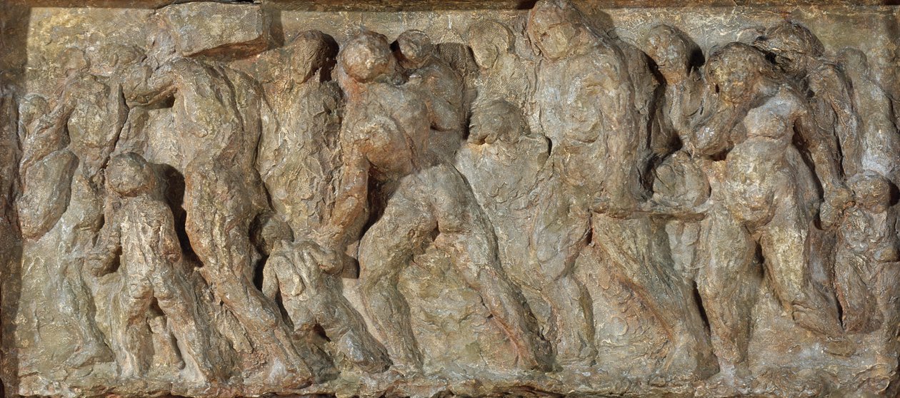 Emigrantene, 1848 (gips) av Honoré Daumier