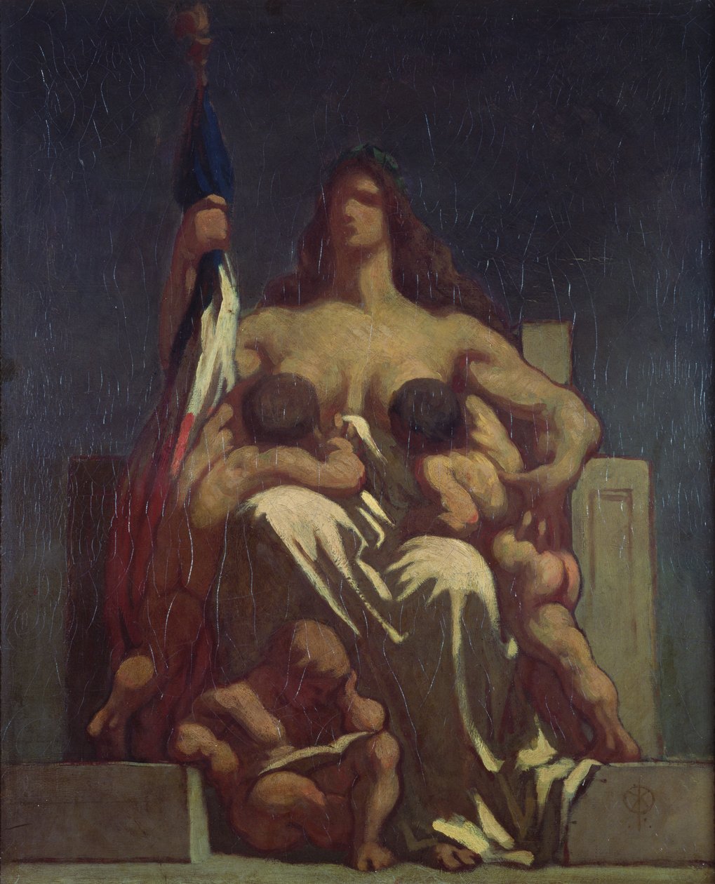 Republikken (skisse), 1848 av Honoré Daumier