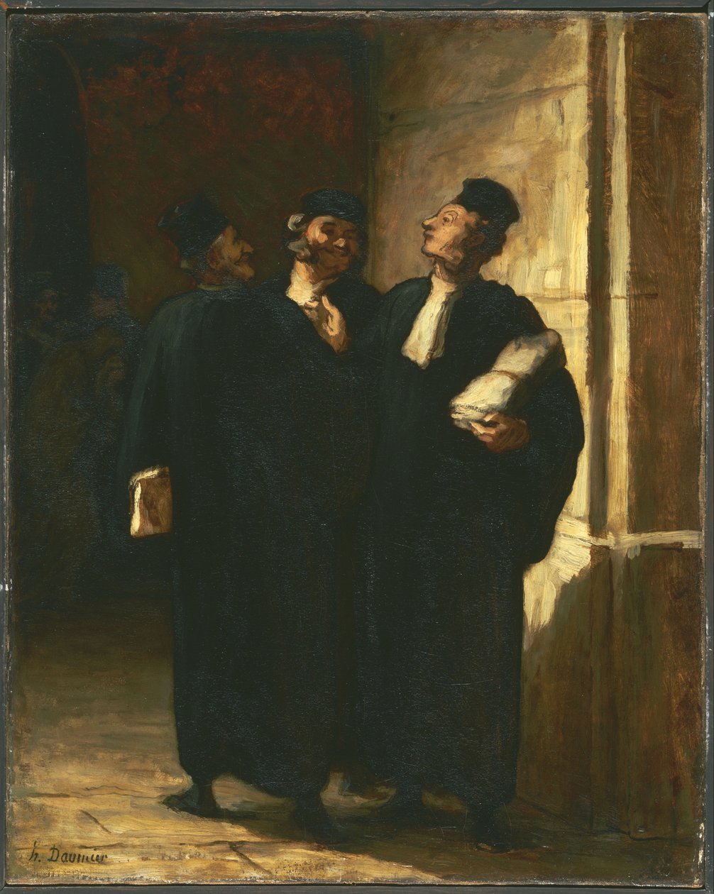 Tre advokater av Honoré Daumier