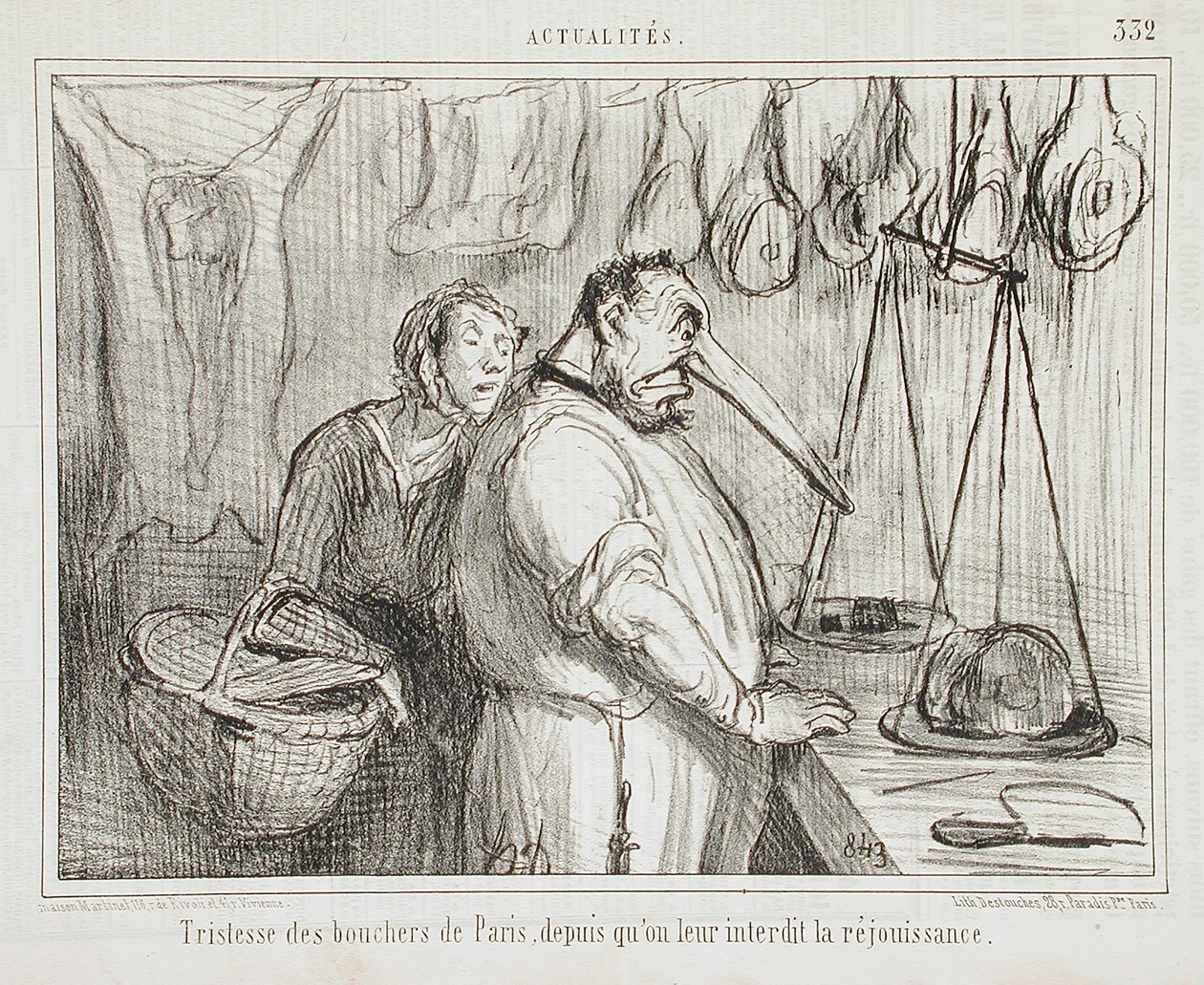 Sorgen for slakterne i Paris av Honoré Daumier