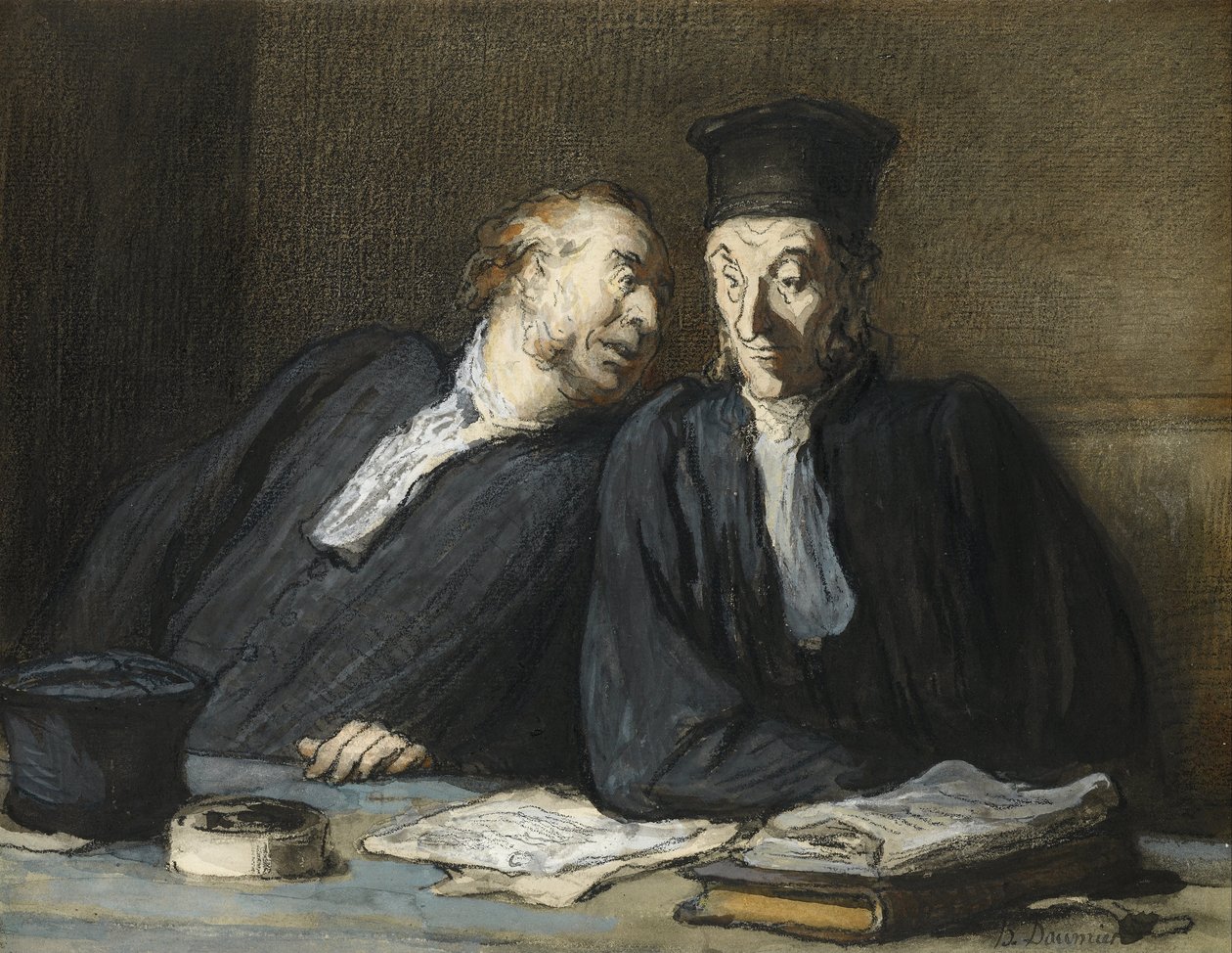 To advokater snakker av Honoré Daumier