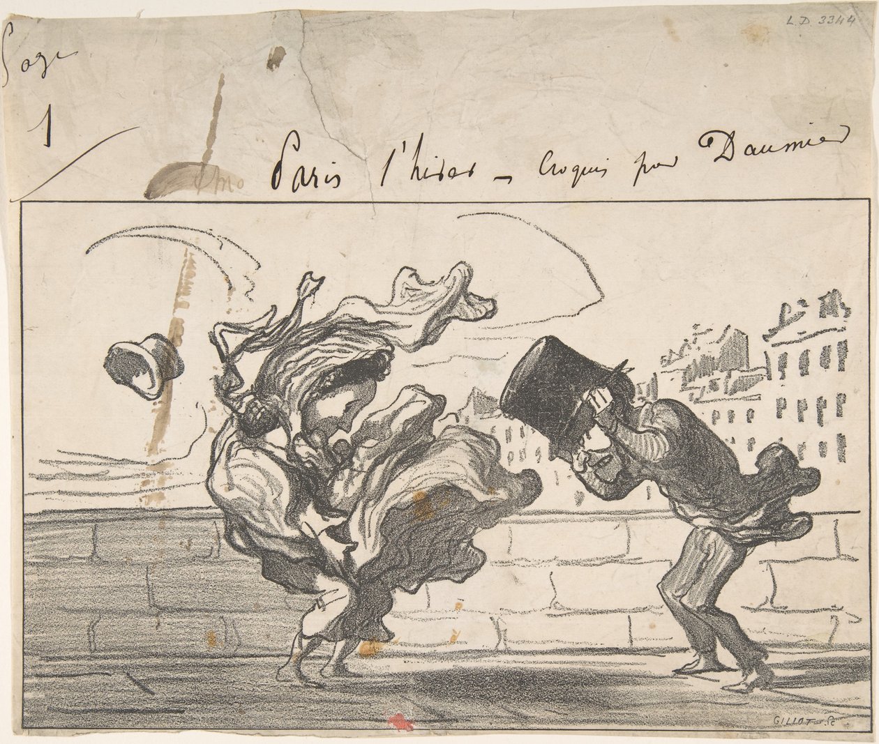 En kuling ikke spådd av Mathieu av Honoré Daumier
