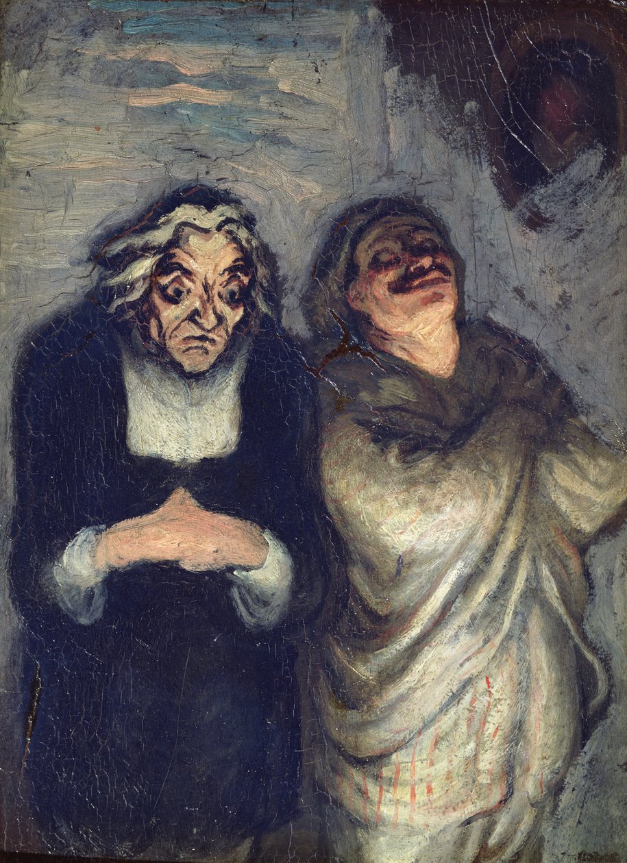 Un Scapin eller Sc ène de comédie, ca. 1863-1865 (olje på tre) av Honoré Daumier
