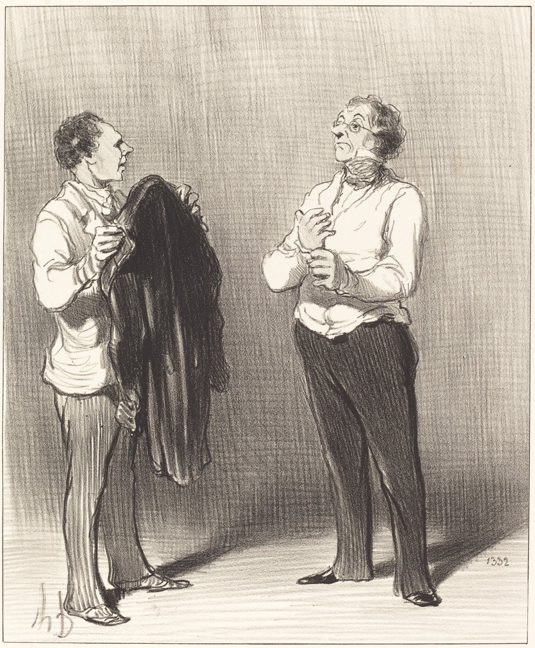 (Tjeneren) - Monsieur ville gjøre det bra... av Honoré Daumier