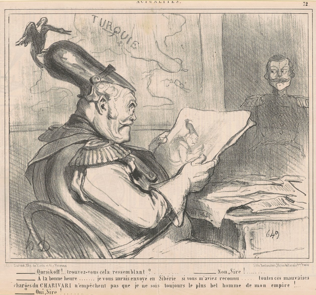 "-Ouriskoff!...finner du det likt?" fra Nyheter av Honoré Daumier
