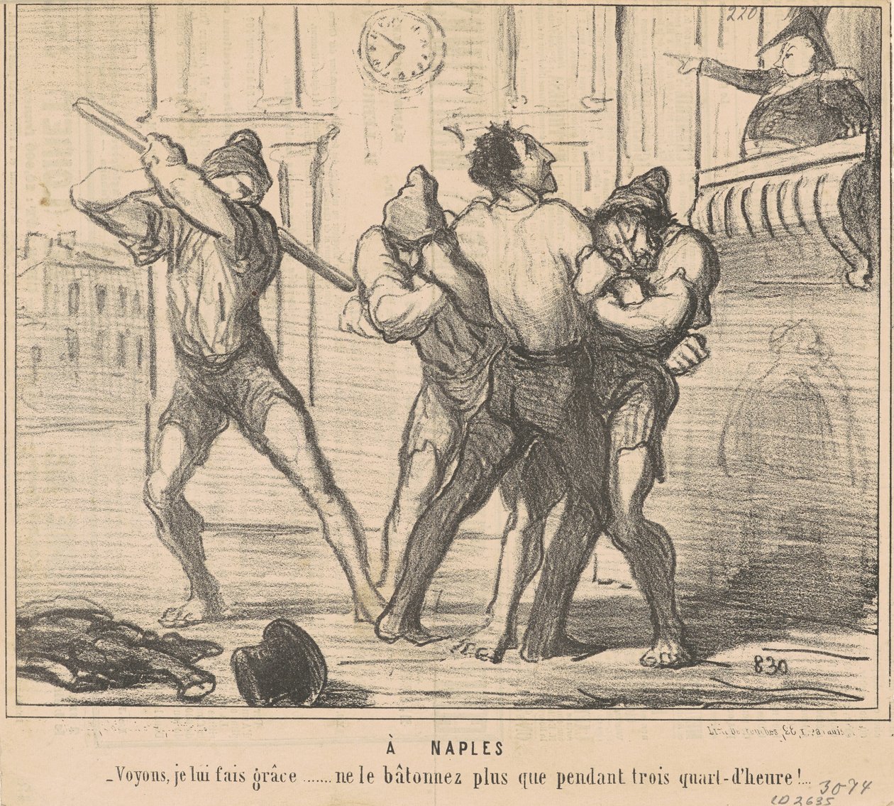 I Napoli: La oss se, jeg gjør ham nåde ... av Honoré Daumier