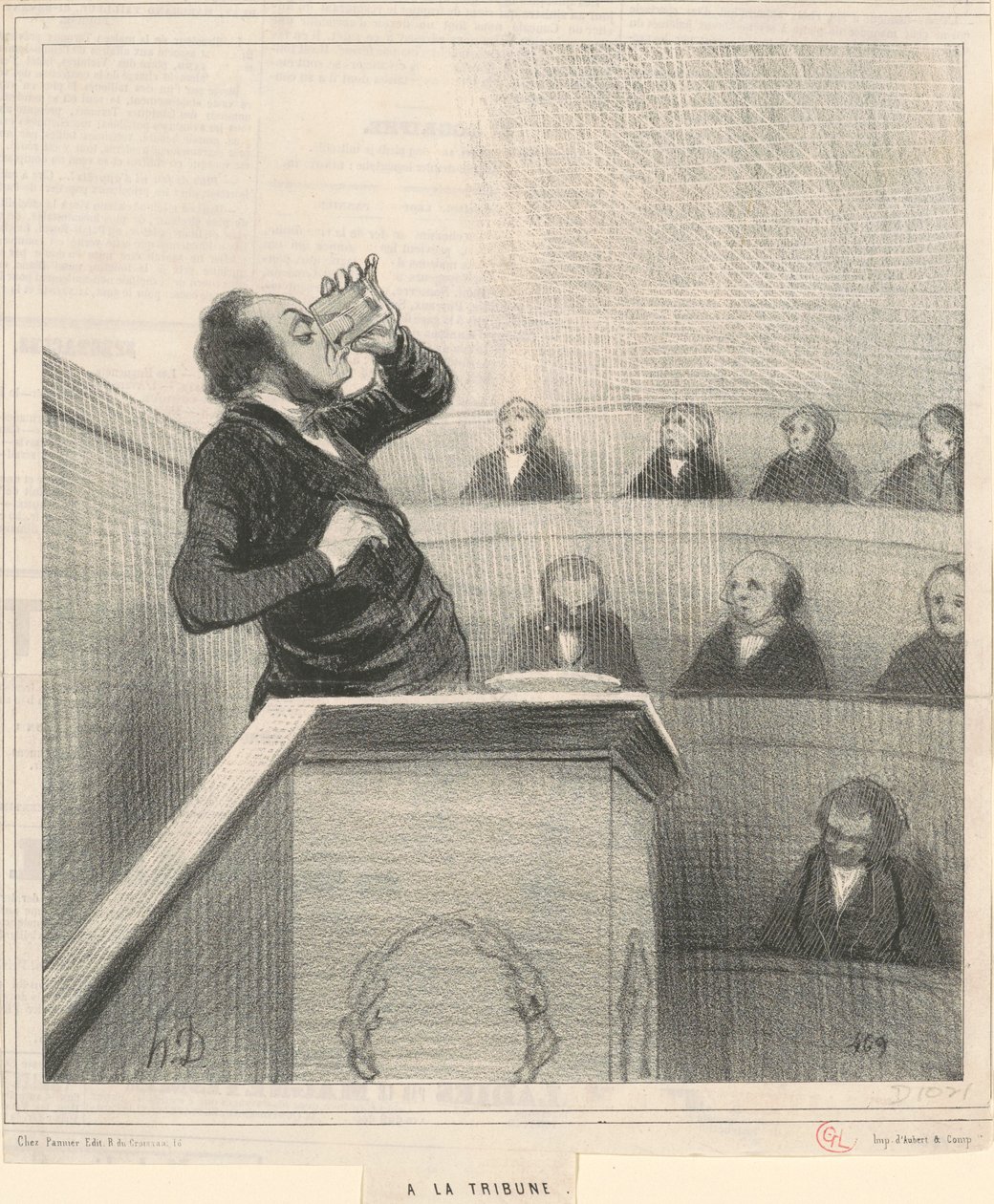 til tribunen av Honoré Daumier